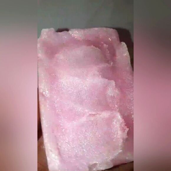 HAND crafted organic French Rose Sugar scrub soap bar - Picture 3 of 11